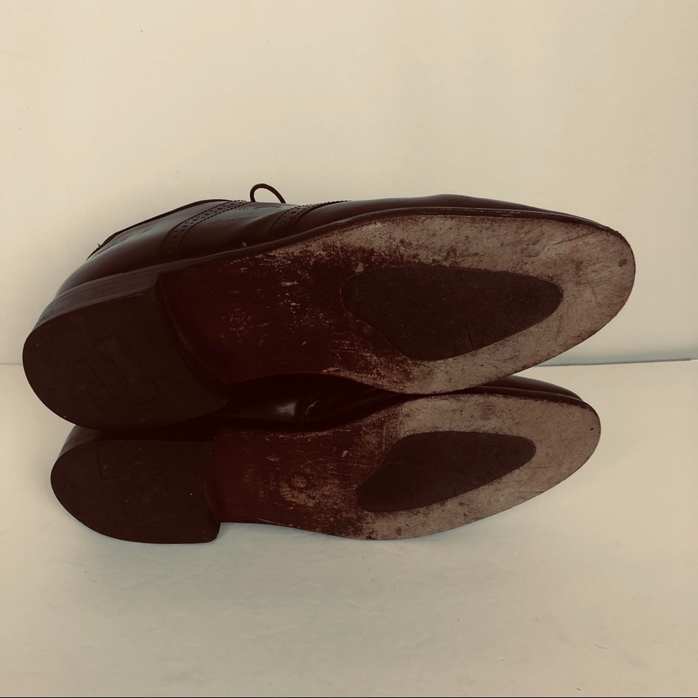 French Shriner Black & Wine Dress Shoes Size 12 - Picture 6 of 8